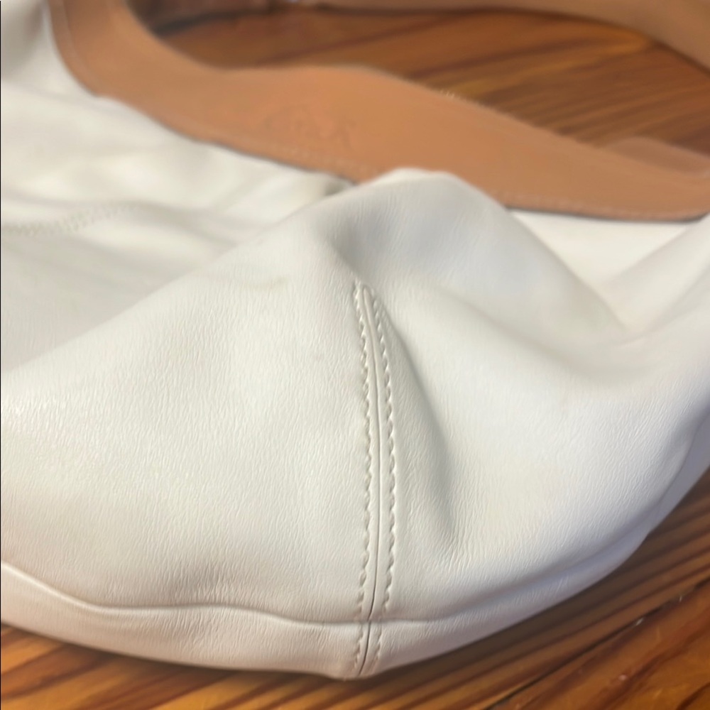 Coach White and Tan Hobo Bag with Crescent Shape - Picture 9 of 16
